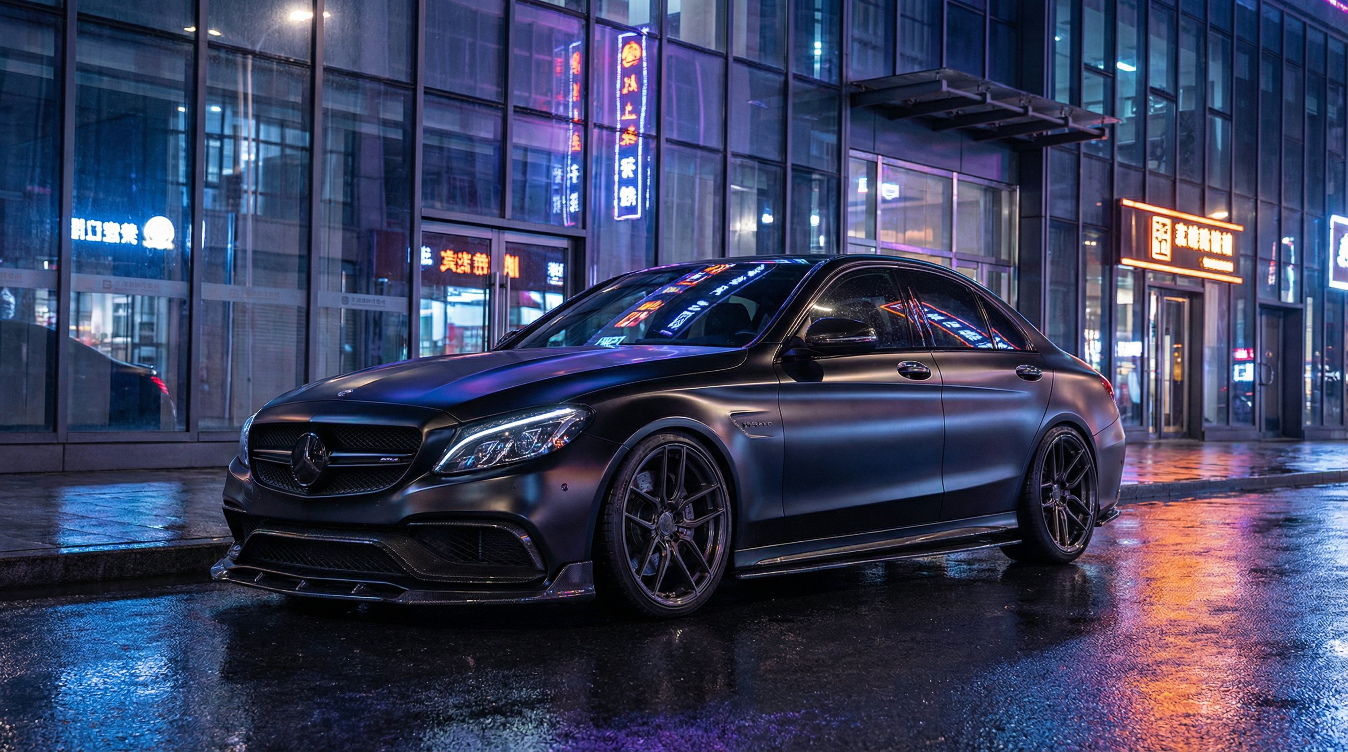 小马拉大车奔驰C63改装视频